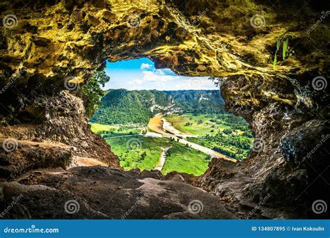 Cueva Ventana Natural Cave In Puerto Rico Stock Image Image Of Gate