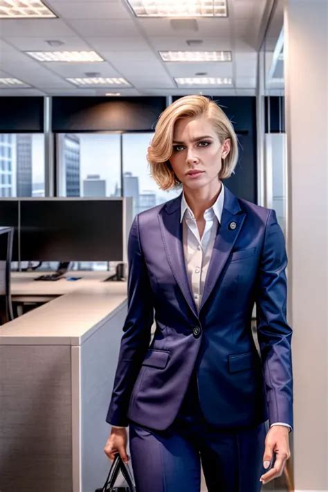 Dopamine Girl Office Luxury Corporate Woman Business Attire Jacket Angry Disdain