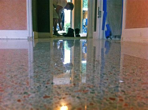 Dry Terrazzo Restoration Done With A Dry Polishing New System