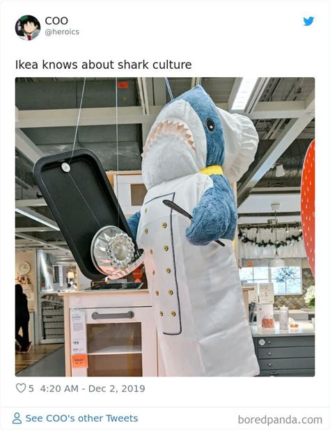 22 Times Ikea Customers Spotted Shark Plushies “doing Human Things” At Their Stores Shark
