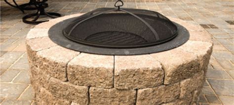 For the actual firepit, you'll need rectangular retaining wall blocks, clay fire blocks, gravel paver base, and lava. Do-It-Yourself Fire Pit With Patio Blocks