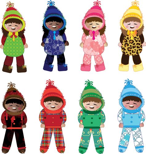 Clipart Winter Kids