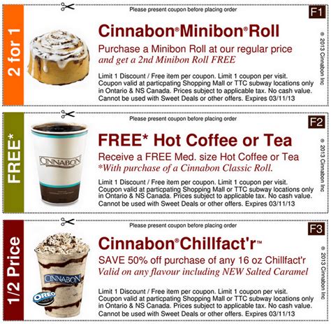 Highest ever bones coffee discount: Cinnabon Canada Coupons: 2 for 1 Minibons, Free Coffee ...