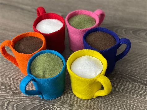 Felt Coffee Mug With Changeable Drink Felt Food Patterns Felt Food