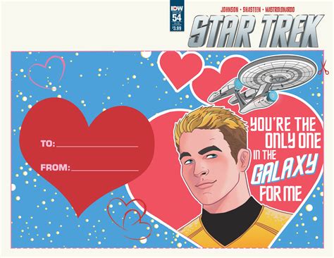 Star Trek 54 Valentines Day Card Cover Fresh Comics