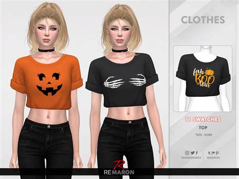 The Sims Resource Halloween Shirt For Women 01