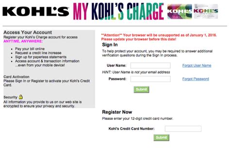 Oct 15, 2017 · the kohl's company offers a kohl's credit card through capital one, which offers loyal shoppers discounts and other benefits like becoming most valued customers if they spend $600 per year. www.kohls.com/activate - How To Activate Kohl's Charge Card To Manage Account