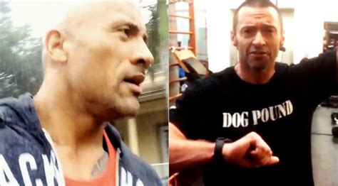 The Rock And Hugh Jackman Have A Focus Face Off Muscle And Fitness