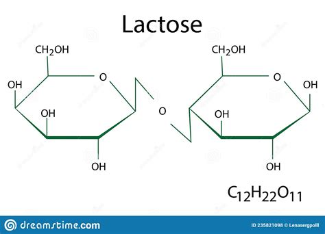 Lactose Chemical Formula Science Element Molecular Structure Organic