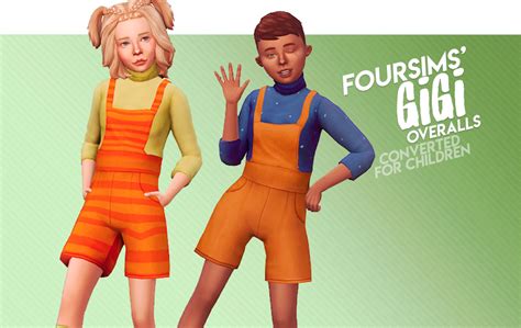 Honey Overalls Sims 4 Children Sims 4 Toddler Sims 4 Cc Kids Clothing