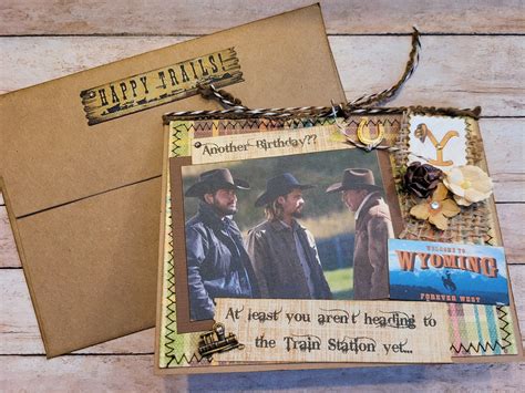 Yellowstone Birthday Card Humorous Aging Birthday Train Etsy