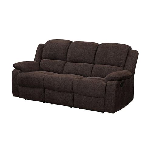 Acme Furniture Madden 79 In Modern Brown Chenille 3 Seater Reclining