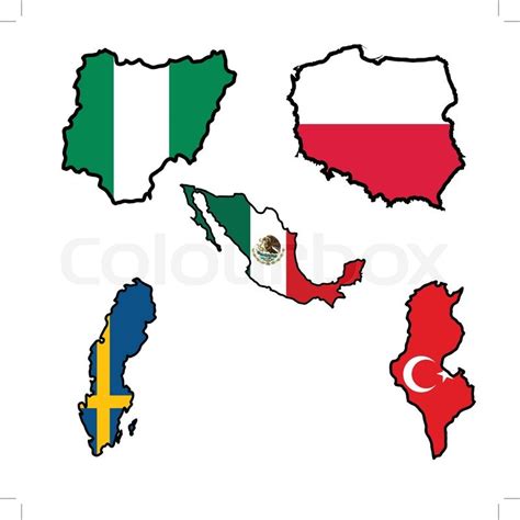 Lonely planet photos and videos. Illustration of flag in map of Nigeria,Poland,Mexico ...