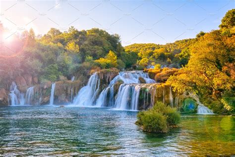 Amazing Nature Landscape Waterfall ~ Nature Photos ~ Creative Market