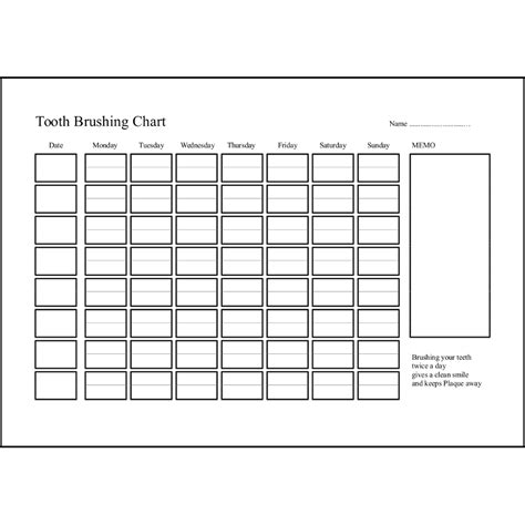 Tooth Brushing Chart 4 健康家庭L活 LibreOffice活用サイト