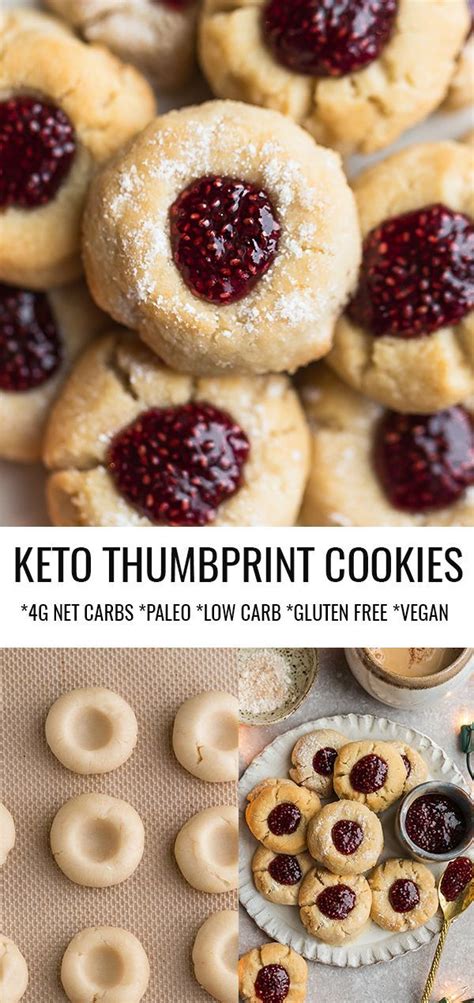 Keto Shortbread Thumbprint Cookies Desserts Sugar Free Jam