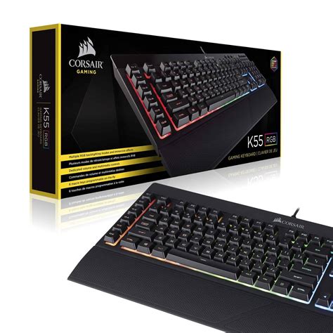 Corsair K55 Rgb Membrane Gaming Keyboard Quiet And Satisfying Led