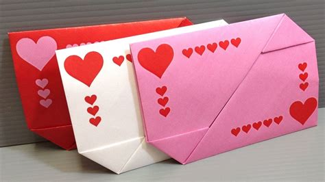 Origami Valentines Day T Card Envelopes Print At Home T Card