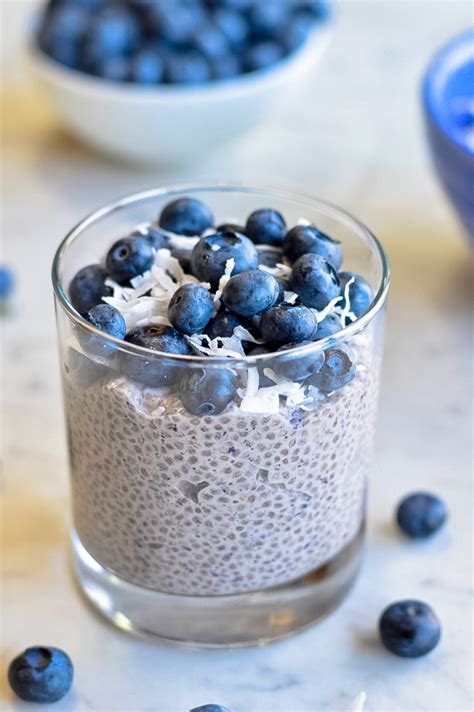 5 Ingredient Blueberry Chia Pudding Nut Free Vegan Paleo