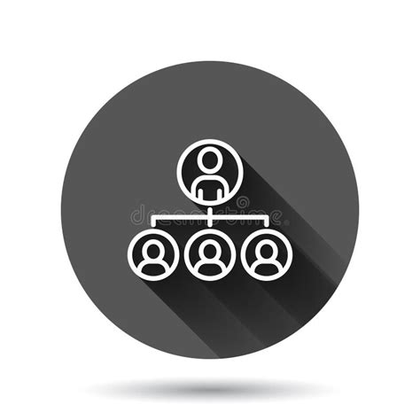 Corporate Organization Chart With Business People Vector Icon In Flat