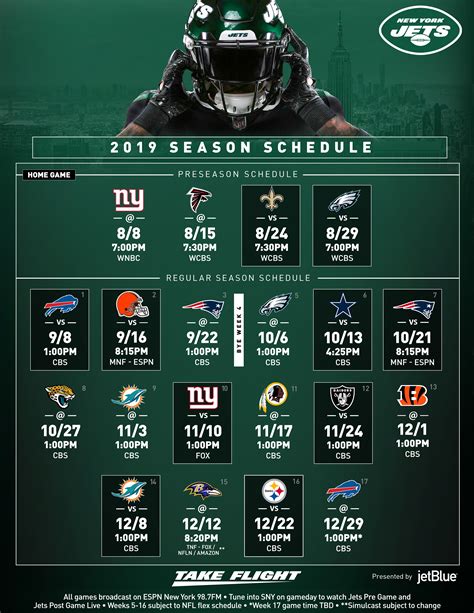 Nfl Schedules Released New York Sports Blog