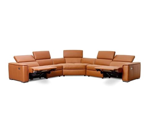 Kopervik Leather Power Reclining Sectional Scandinavian Designs