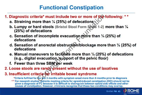 Bowel Functional Constipation Rome Online