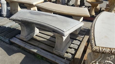 Plain Curved Concrete Bench Seat Wantirna Garden Ornaments And Pots