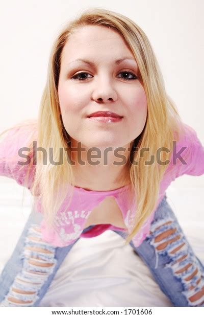 Young Girl Jeans On White Background Stock Photo 1701606 Shutterstock