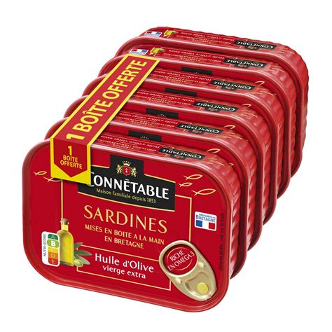 Connetable Sardines L Huile D Olive Vierge Extra Offerte G Pas