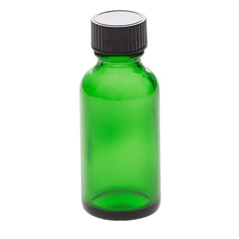 1 Oz Green Glass Bottle With 20 400 Black Phenolic Cap Voyageur Soap