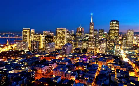 fondos de pantalla estados unidos california ciudad noche rascacielos iluminación 2880x1800