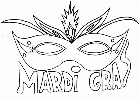 Mardi Gras Mask Printable Coloring Pages