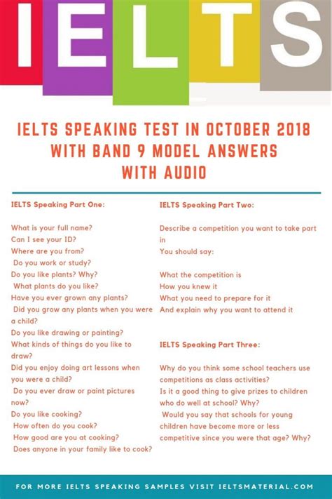 The speaking test is the same for both ielts academic and ielts general training tests. IELTS Speaking Test in October 2018 with Band 9 Model ...