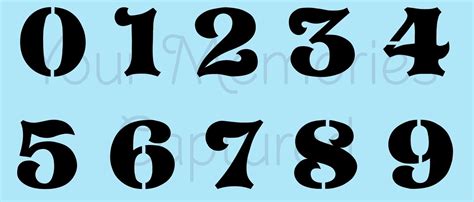 12 Vintage Number Fonts Images Typewriter Font Numbers