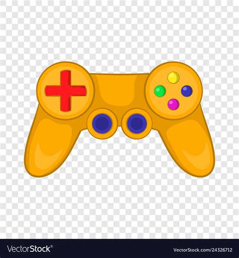Video Game Controller Icon In Cartoon Style Vector Image