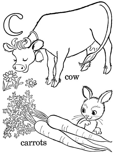 Kids need extra help with letters that aren't commonly used, so give your child extra … C Cow Coloring Pages - Coloring Home