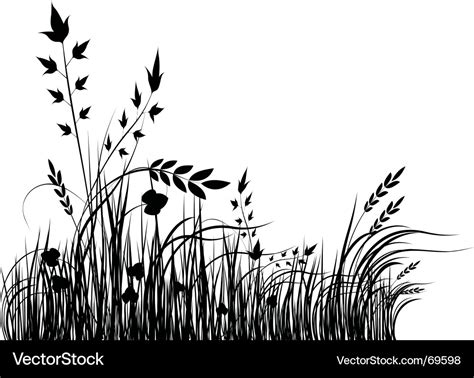 Grass Silhouette Royalty Free Vector Image Vectorstock