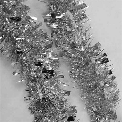 2m 65ft Silver Christmas Tree Tinsel Garland Embossing Decoration S