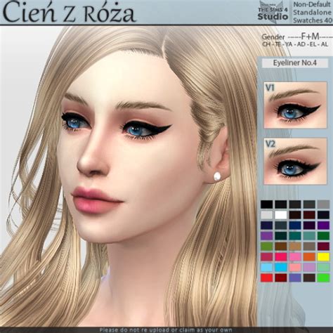 Eyeliner No4 At Cień Z Róża Sims 4 Updates