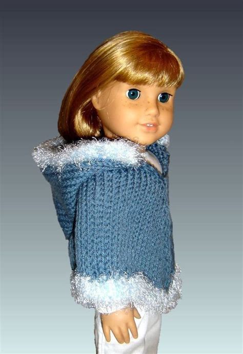 Doll Poncho Pattern Knitting Fits American Girl And 18 Inch Doll Pdf