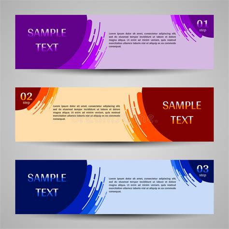 Abstract Banners In Vector A Modern Set Of Templates For Text Stock