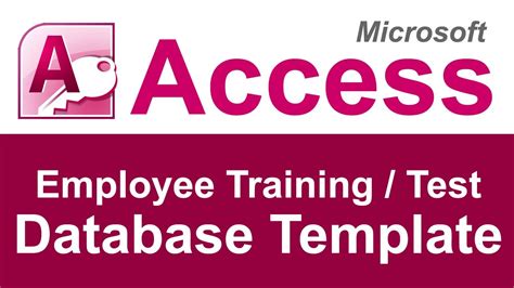 I would greatly appreciate a database where i could use. Employee Training and Test Tracking Database Template - YouTube