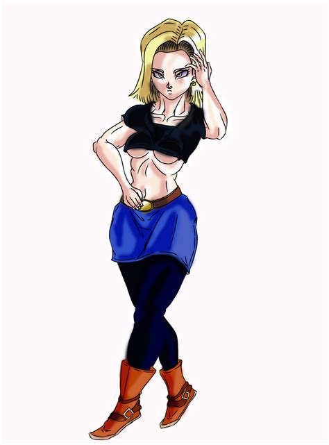 Android 18 Colored Sketch Dragon Ball Superz By Nuggetsmcfly On Deviantart