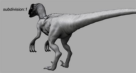 Realistic Raptor Rigged 3d Model