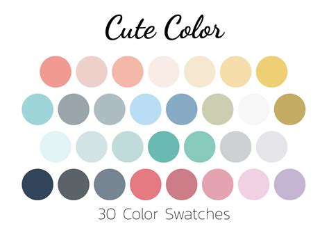 Color Palette Color Swatches Cute Graphic By Rujstock Creative Fabrica