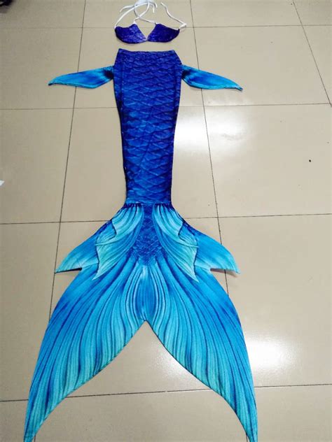 Royal Blue Swimmable Mermaid Tail With Monofin Adult Kids Mermaid