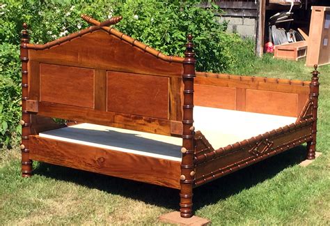 Faux Bamboo Queen Bed Frame Hanaposy