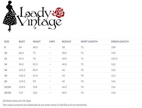 Size Guide Get The Perfect Fit In Your Vintage Dresses Nz Two