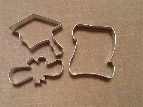 Graduation Cookie Cutters Set Of 3 Etsy